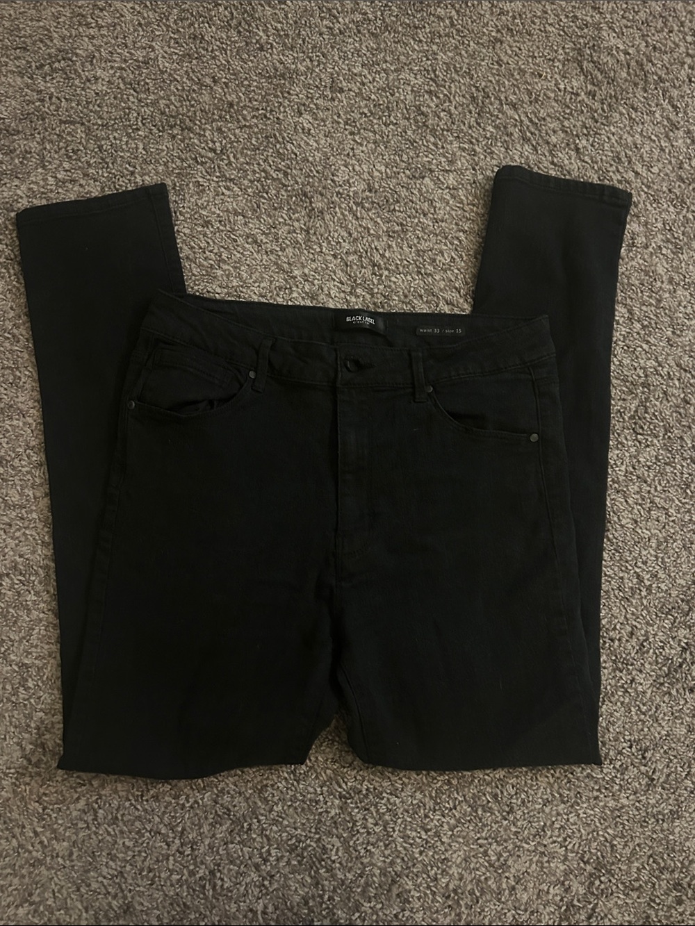 NWOT Black Label Skinny Jeans- size 55/ 33 waist